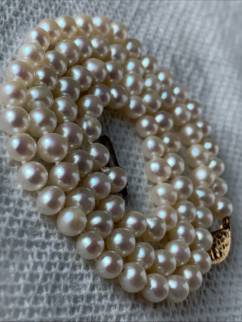 Classic  freshwater Pearl Necklace with 14k PJS solid Gold Clasp
